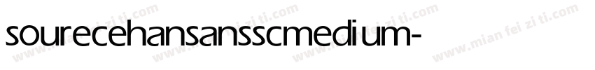 sourecehansanssc medium字体转换